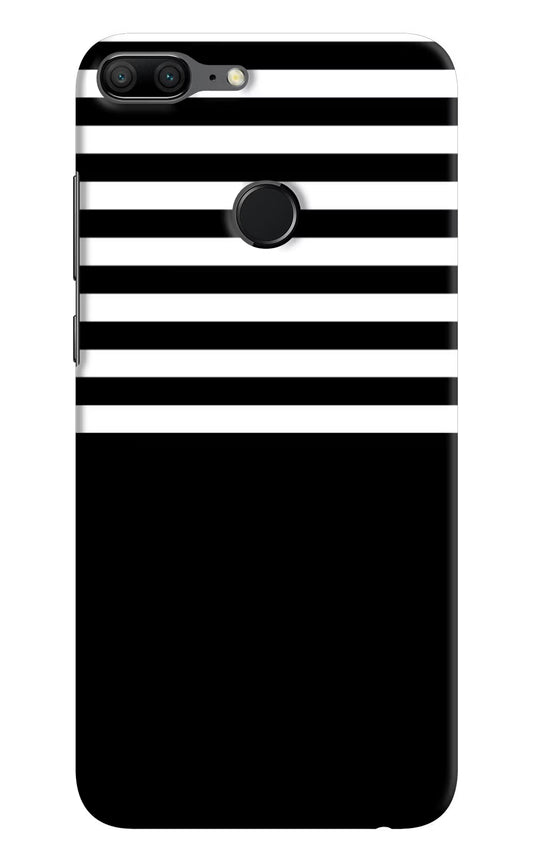 Black and White Print Honor 9 Lite Hard Case Back Cover by Casekaro
