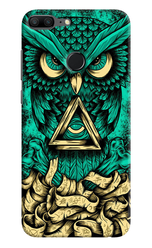 Green Owl Honor 9 Lite Hard Case Back Cover by Casekaro