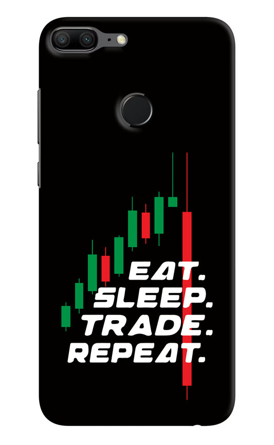 Eat Sleep Trade Repeat Honor 9 Lite Hard Case Back Cover by Casekaro