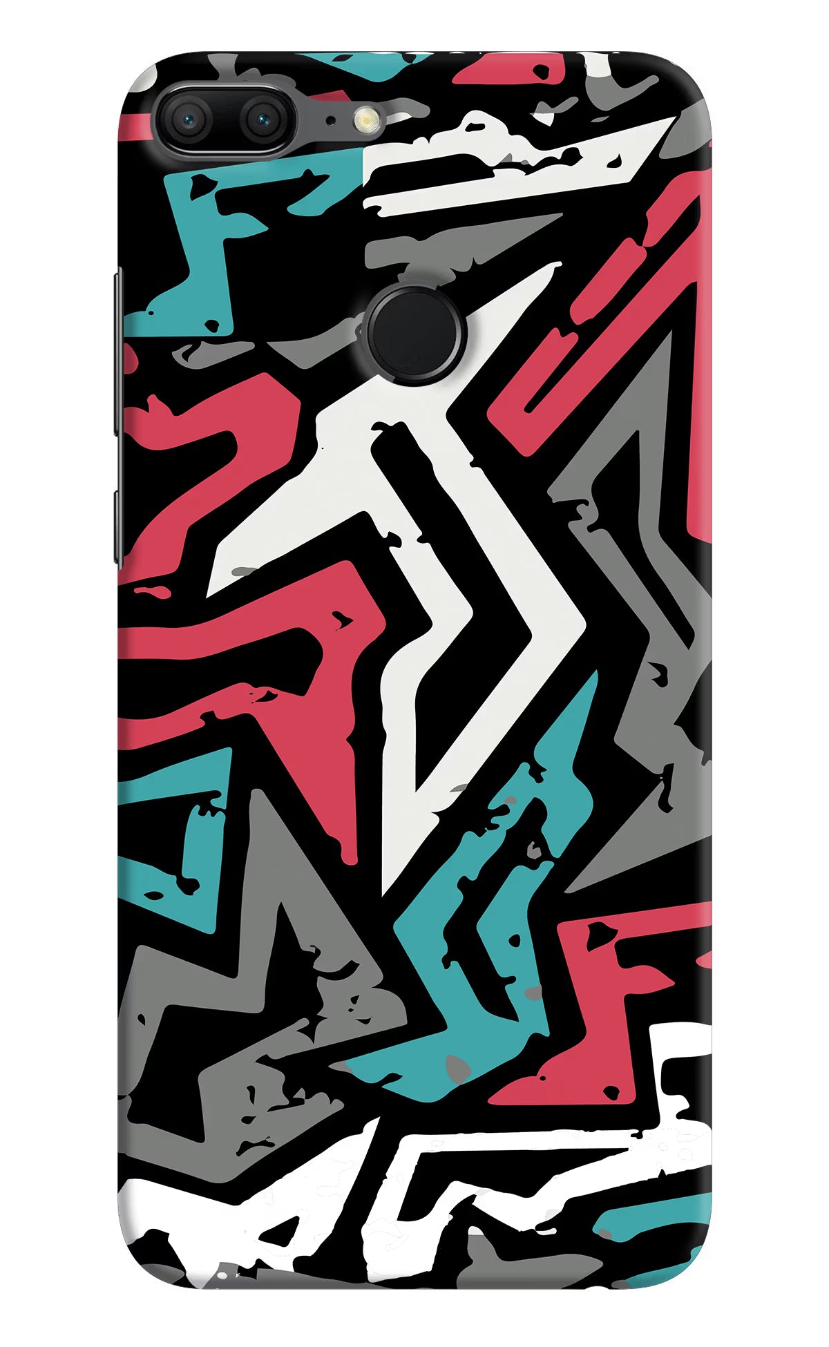 Geometric Graffiti Honor 9 Lite Hard Case Back Cover by Casekaro