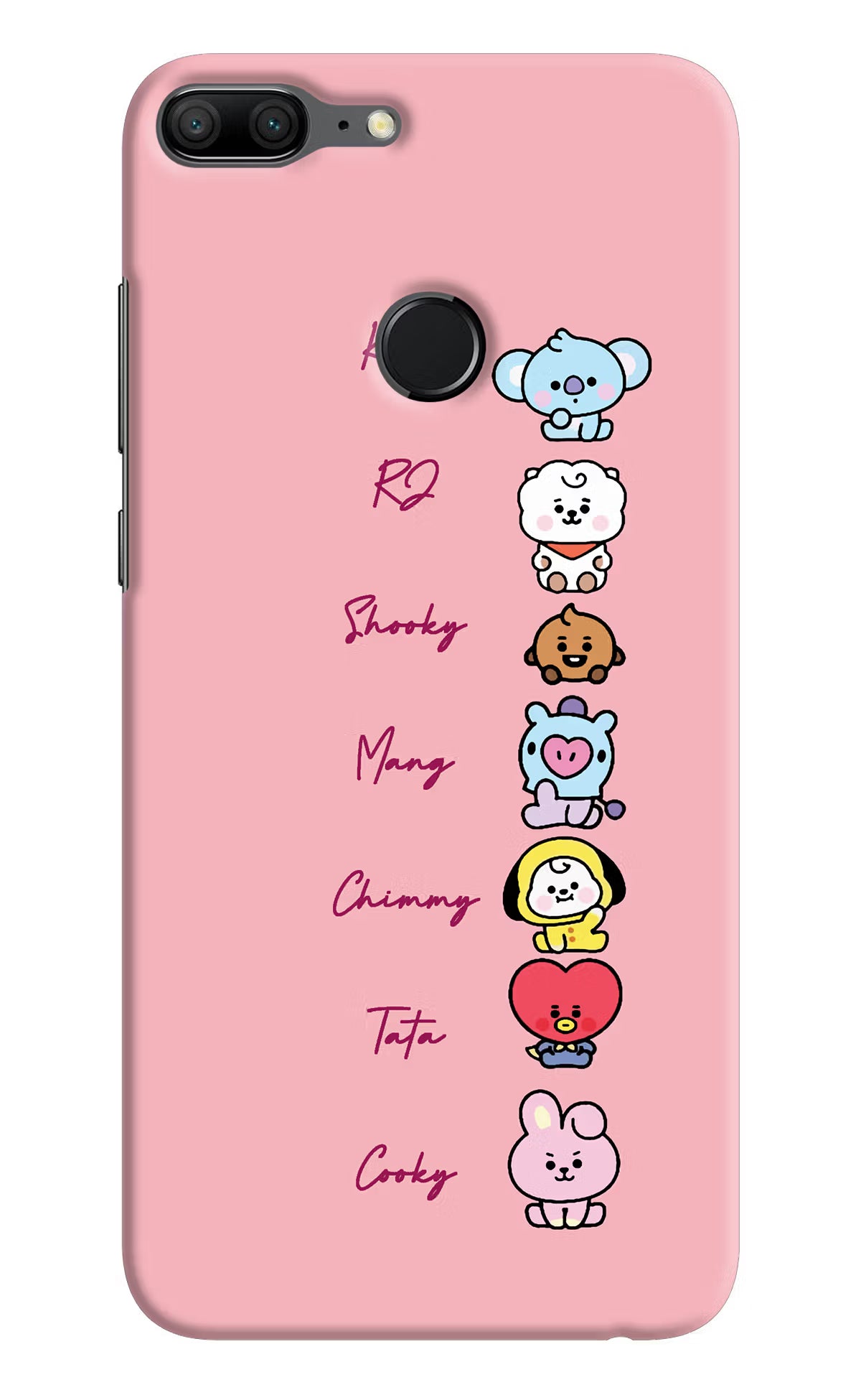 BTS names Honor 9 Lite Hard Case Back Cover by Casekaro