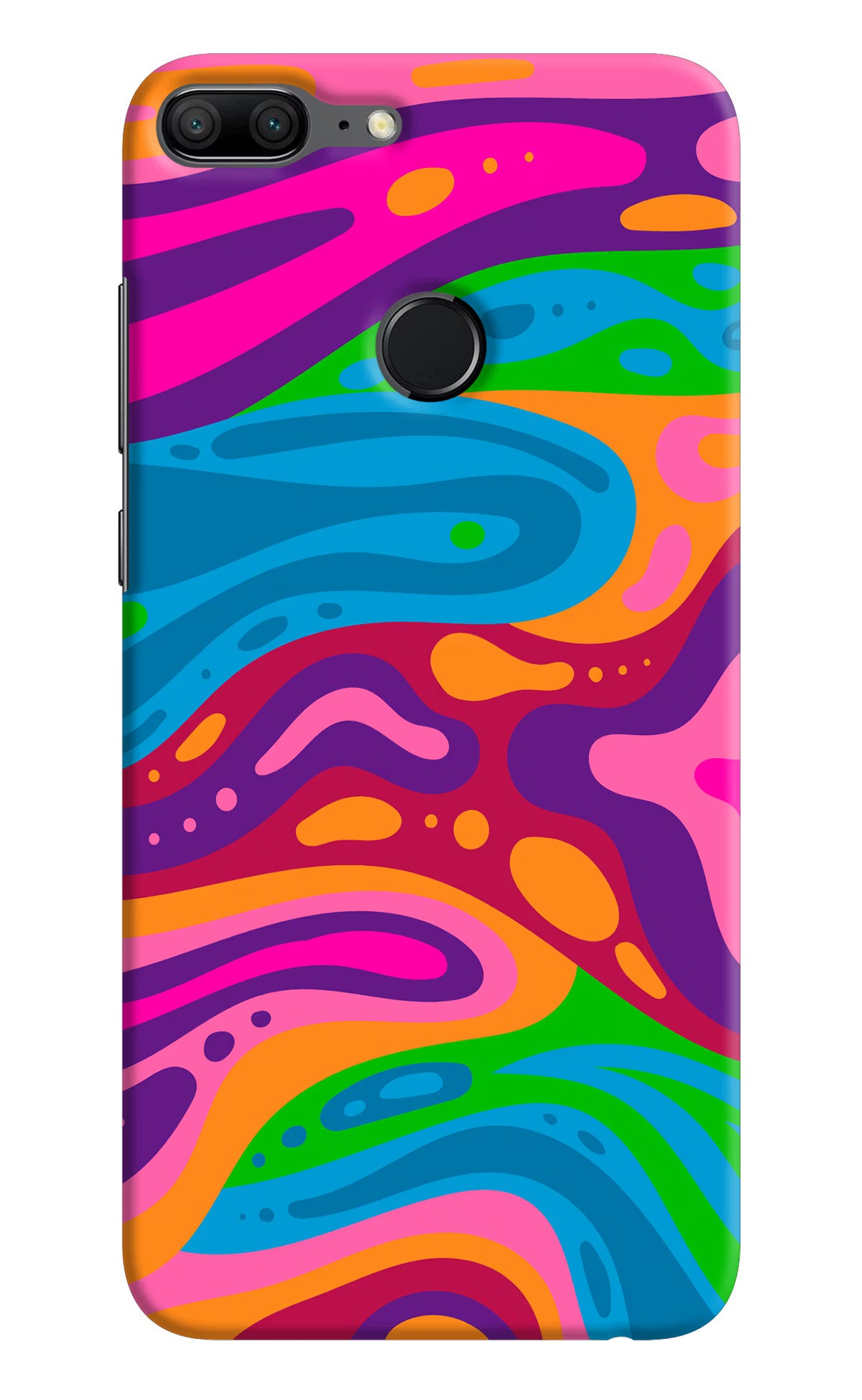 Trippy Pattern Honor 9 Lite Hard Case Back Cover by Casekaro