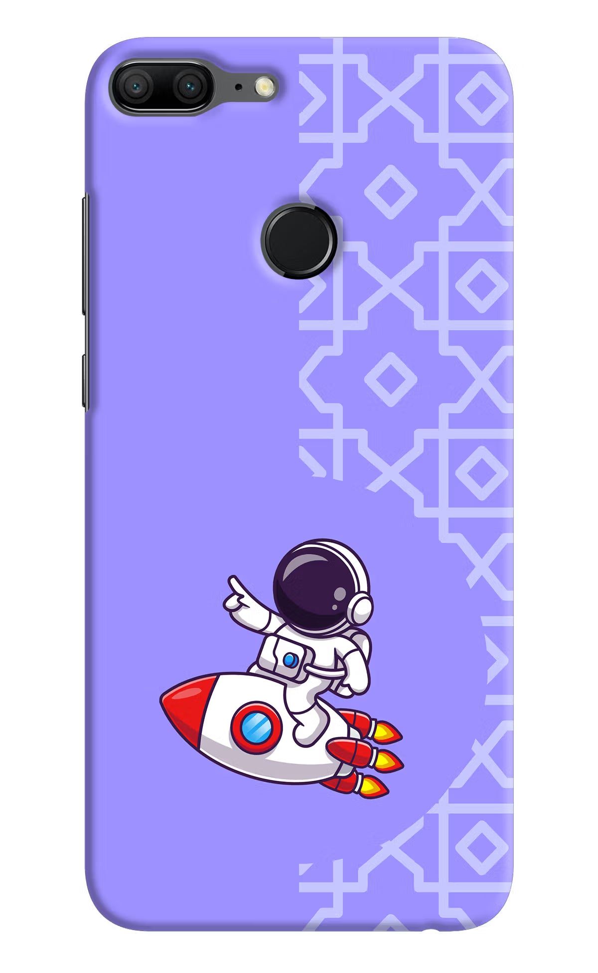 Cute Astronaut Honor 9 Lite Hard Case Back Cover by Casekaro