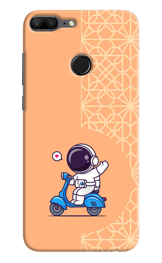 Cute Astronaut Riding Honor 9 Lite Hard Case Back Cover by Casekaro