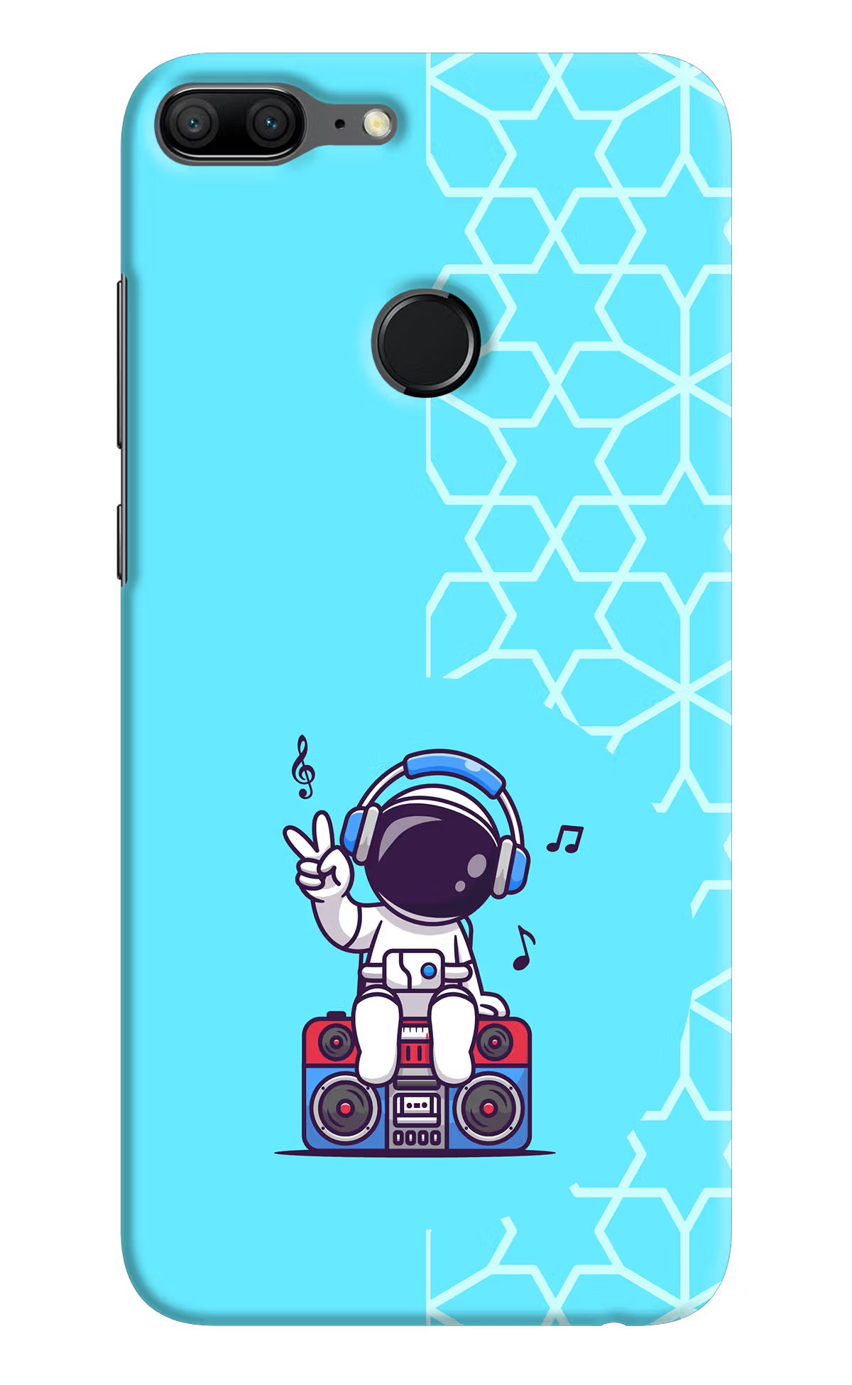 Cute Astronaut Chilling Honor 9 Lite Hard Case Back Cover by Casekaro