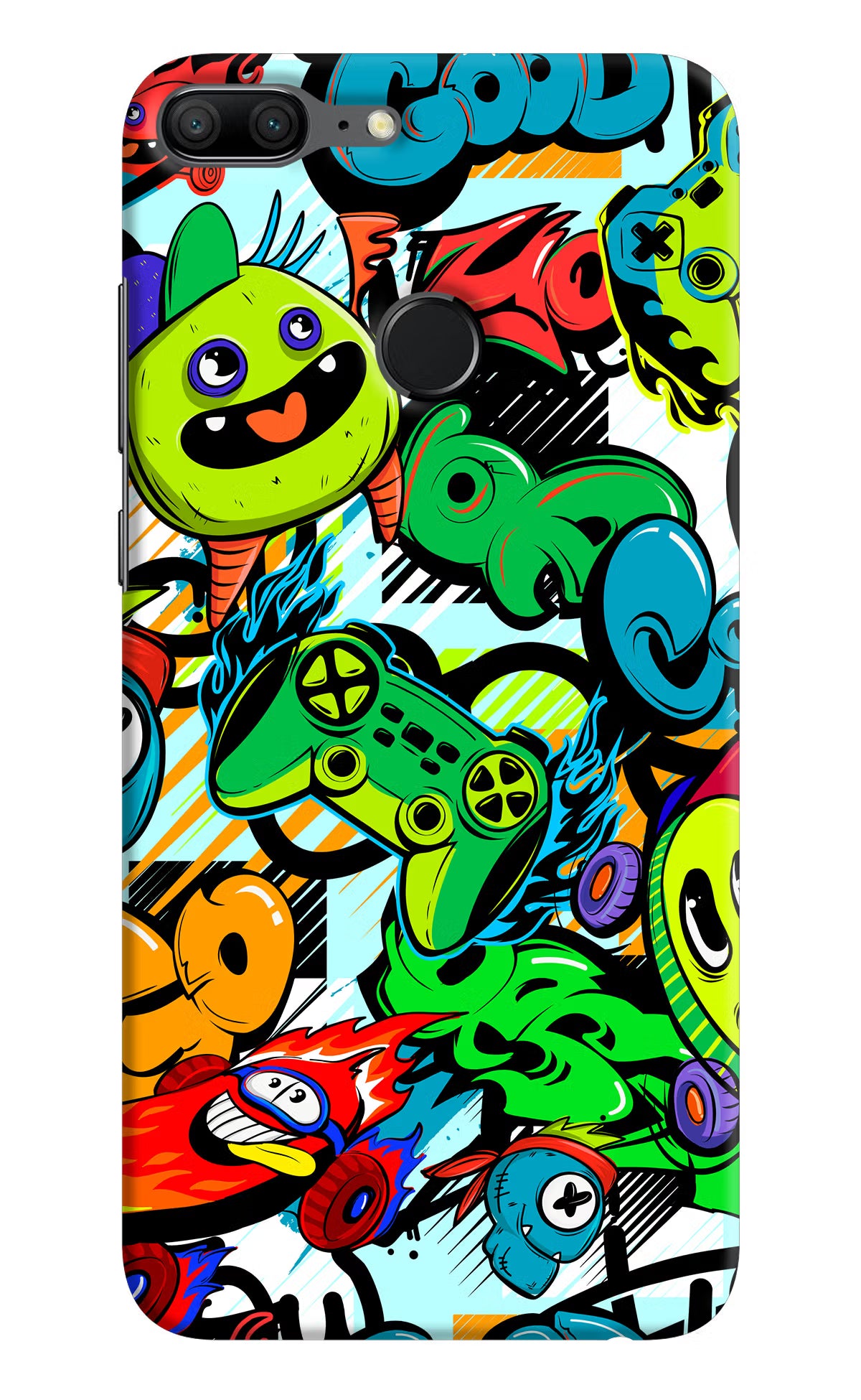 Game Doodle Honor 9 Lite Hard Case Back Cover by Casekaro
