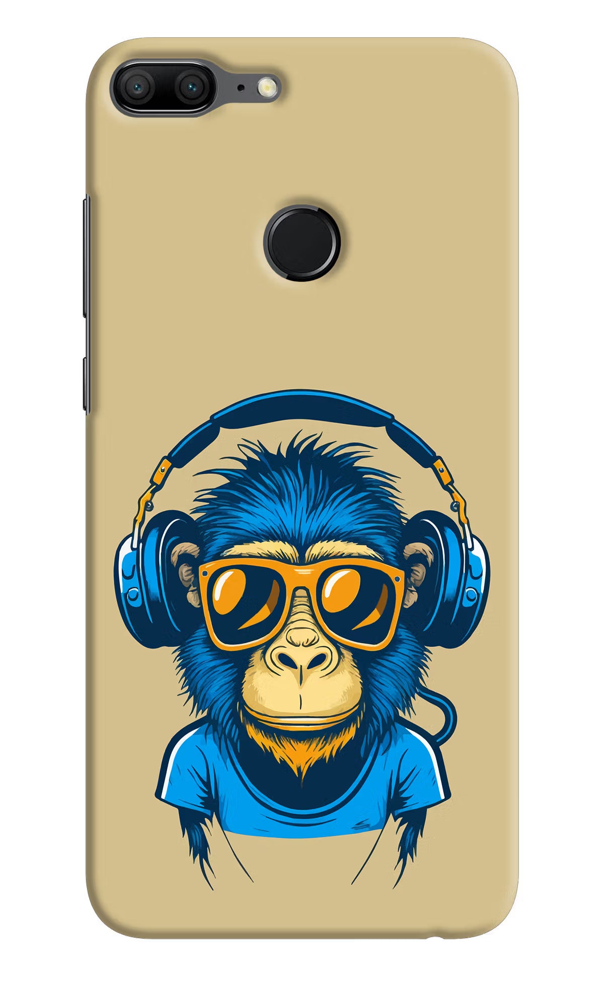 Monkey Headphone Honor 9 Lite Hard Case Back Cover by Casekaro