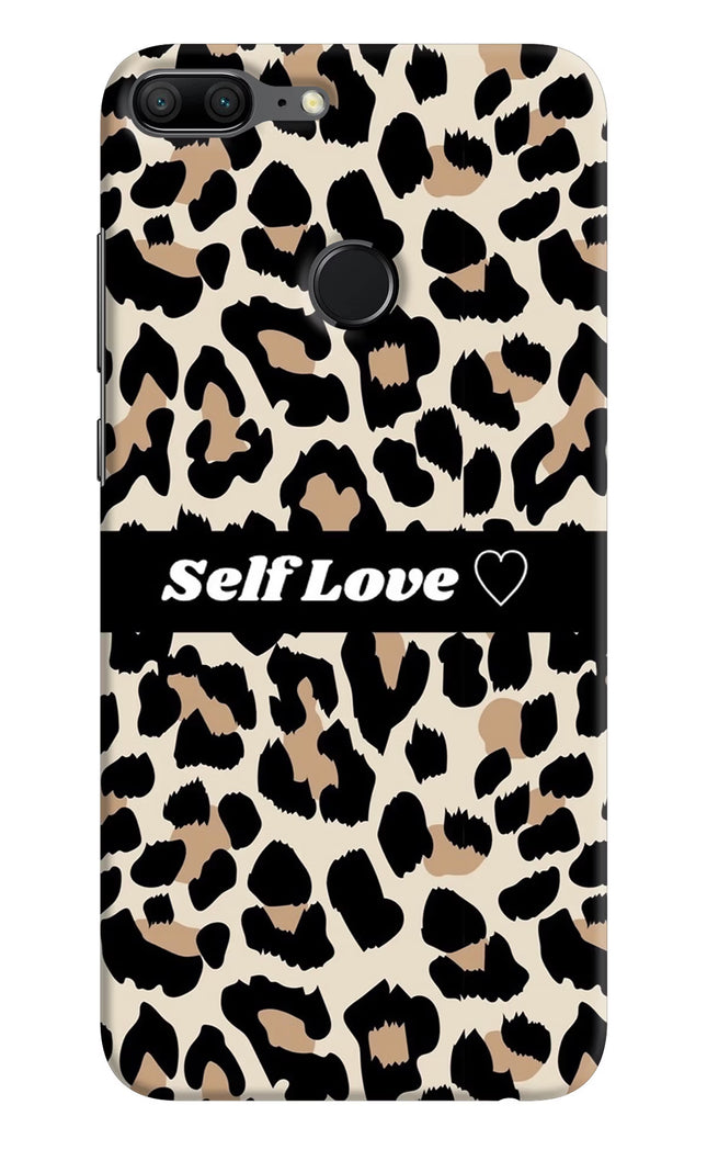 Leopard Print Self Love Honor 9 Lite Hard Case Back Cover by Casekaro