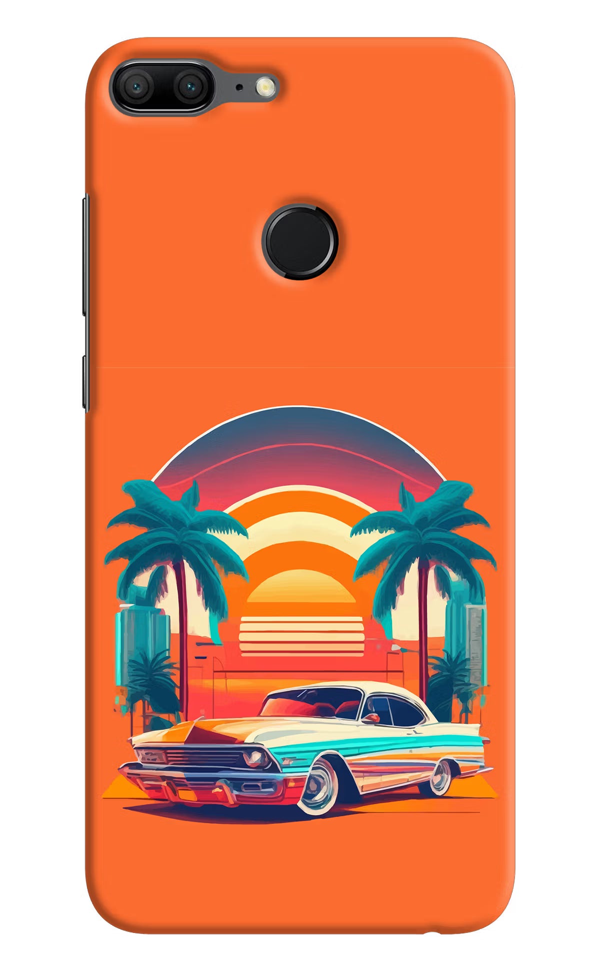 Palm Drive 80s Honor 9 Lite Hard Case Back Cover by Casekaro