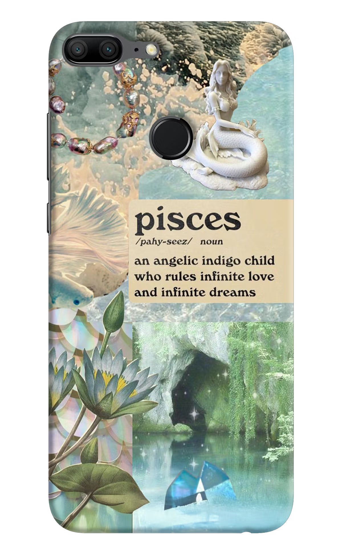 Pisces Zodiac Honor 9 Lite Hard Case Back Cover by Casekaro