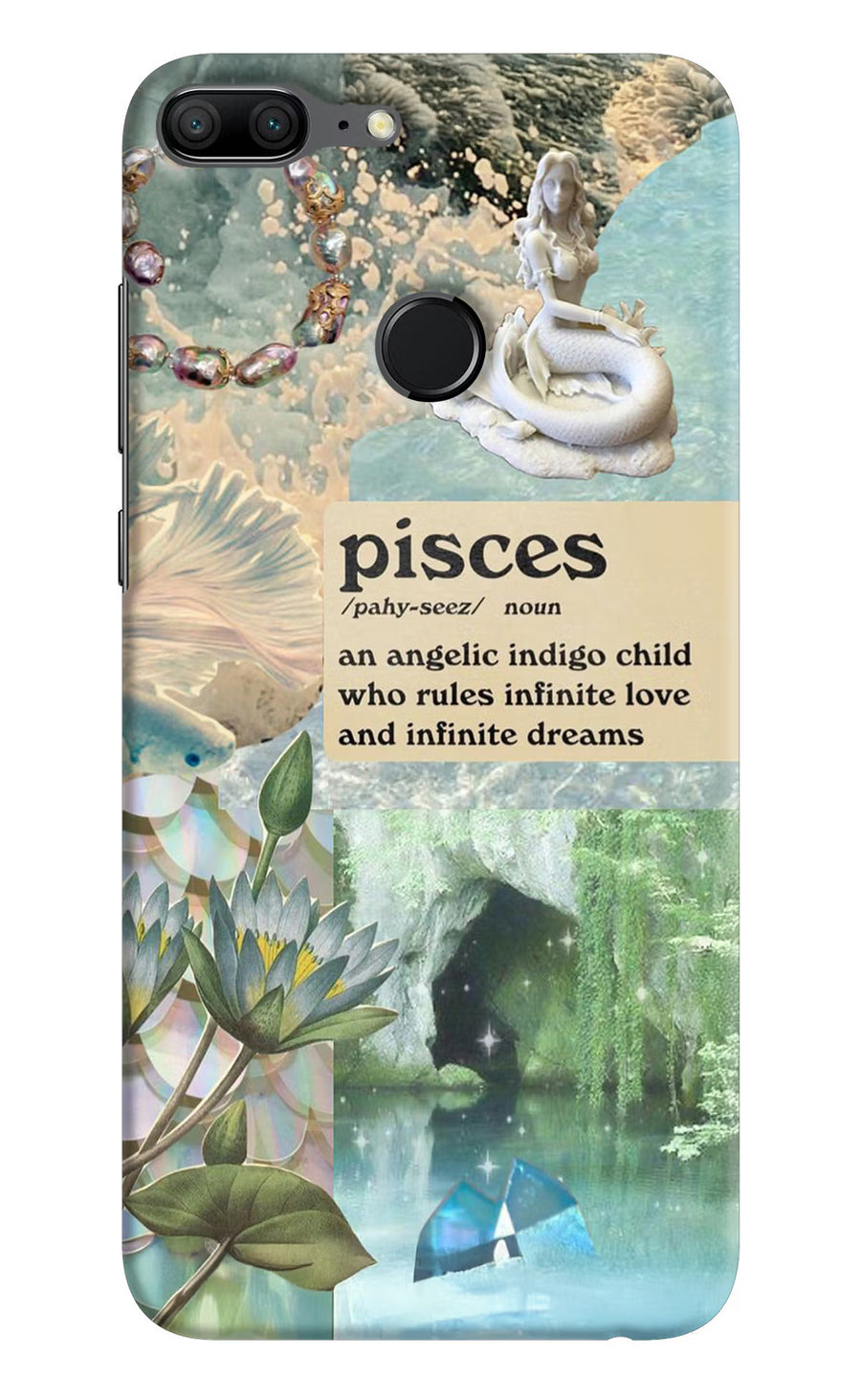 Pisces Zodiac Honor 9 Lite Back Cover, Hard case