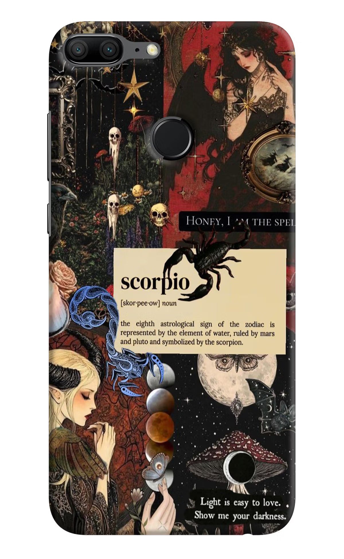 Scorpio Zodiac Honor 9 Lite Hard Case Back Cover by Casekaro