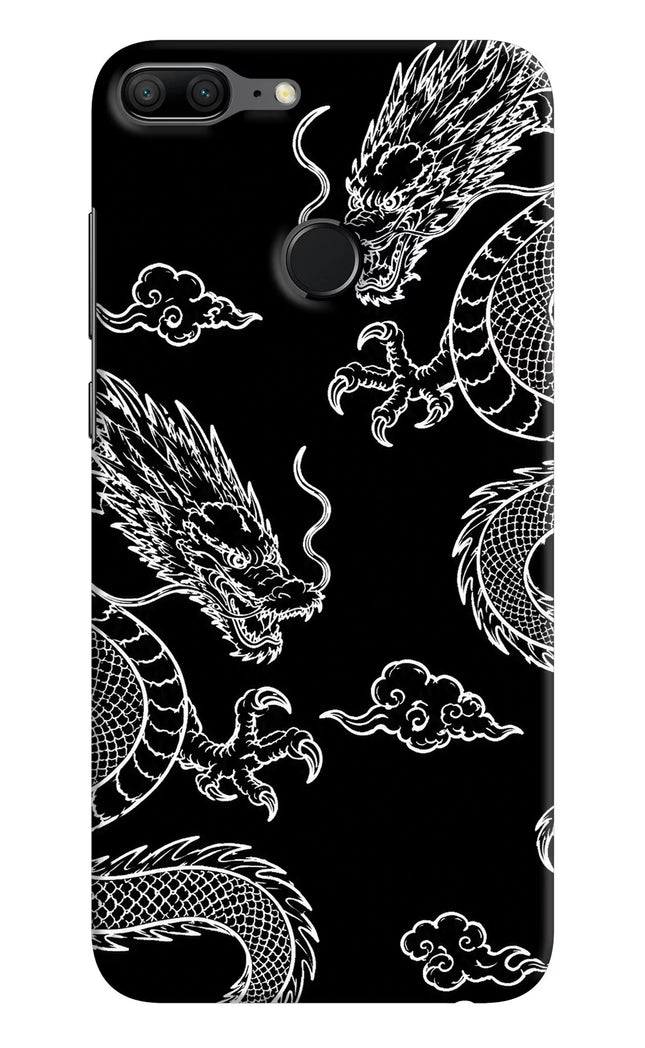 Twin Dragons Honor 9 Lite Hard Case Back Cover by Casekaro