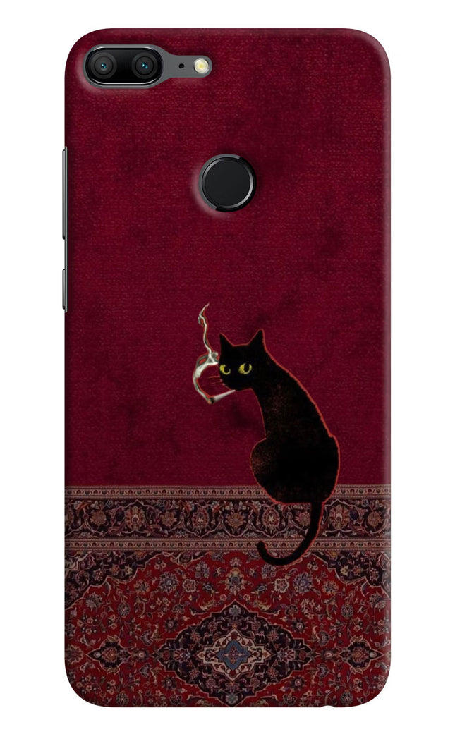 Midnight Cat Honor 9 Lite Hard Case Back Cover by Casekaro