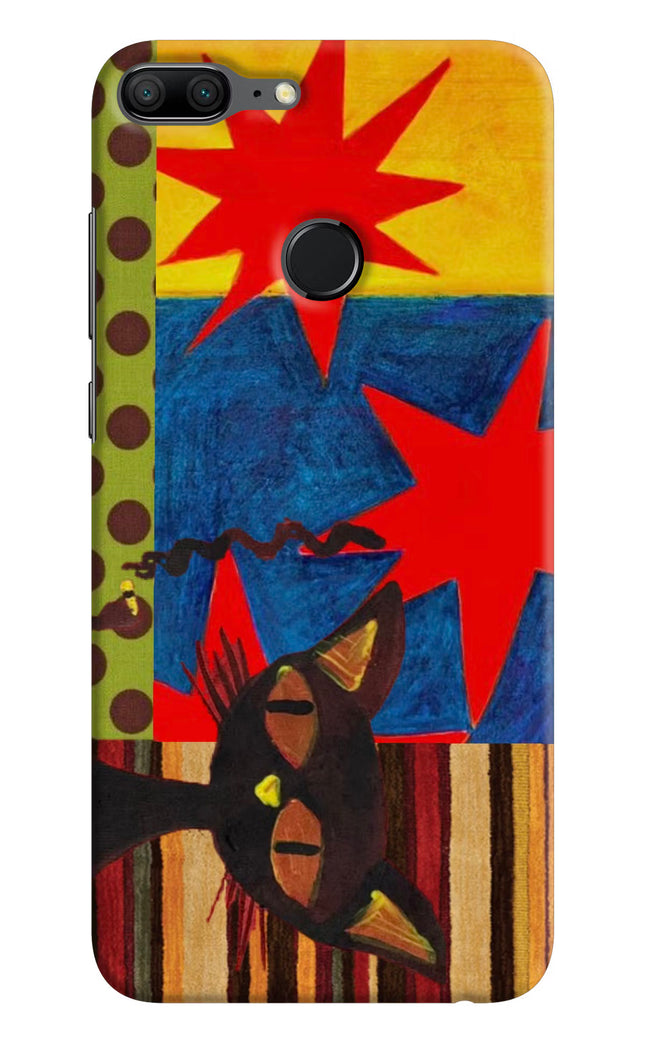 Pop Cat Honor 9 Lite Hard Case Back Cover by Casekaro