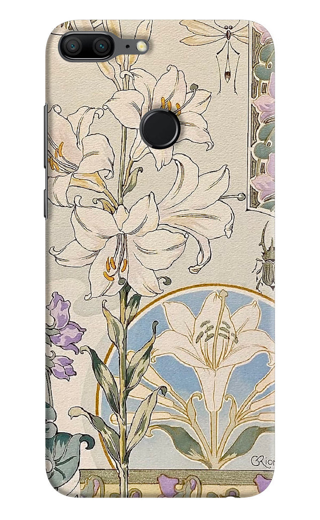 White Lily Honor 9 Lite Hard Case Back Cover by Casekaro