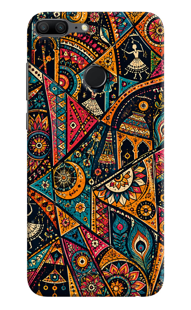 Folk Print Honor 9 Lite Hard Case Back Cover by Casekaro