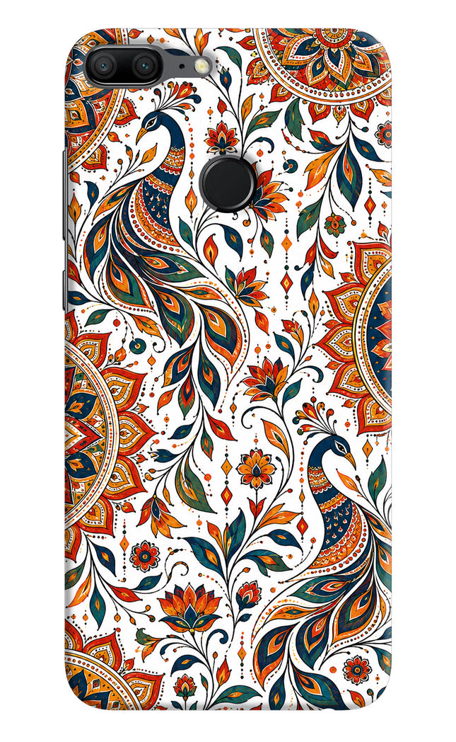 White Mayura Honor 9 Lite Hard Case Back Cover by Casekaro
