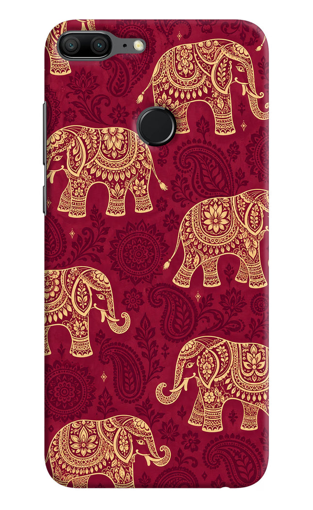Maroon Elephant Honor 9 Lite Hard Case Back Cover by Casekaro