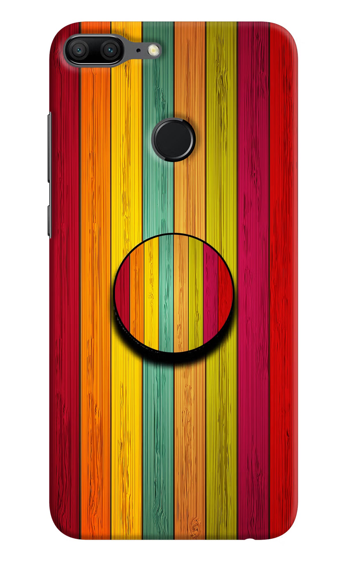 Multicolor Wooden Honor 9 Lite Pop Case by Casekaro