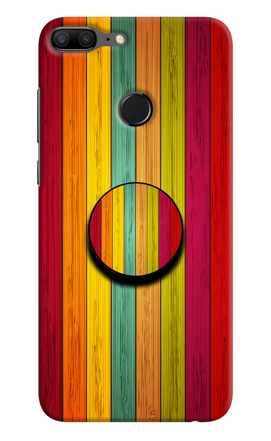 Multicolor Wooden Honor 9 Lite Pop Case, Hard case