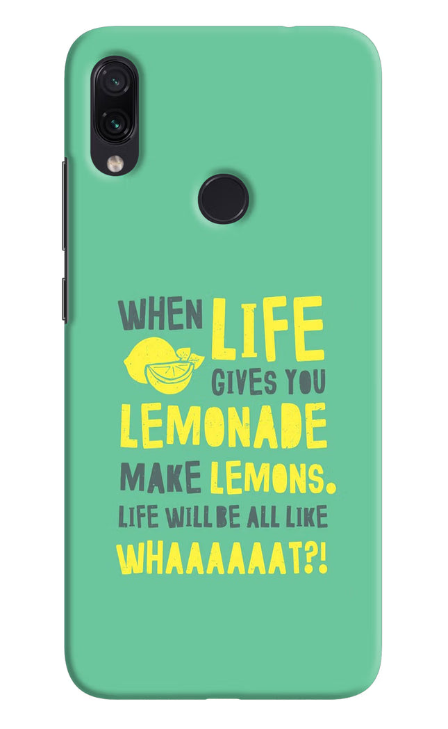 Quote Redmi Note 7/7S/7 Pro Hard Case Back Cover by Casekaro