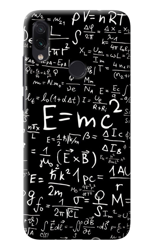 Physics Albert Einstein Formula Redmi Note 7/7S/7 Pro Back Cover