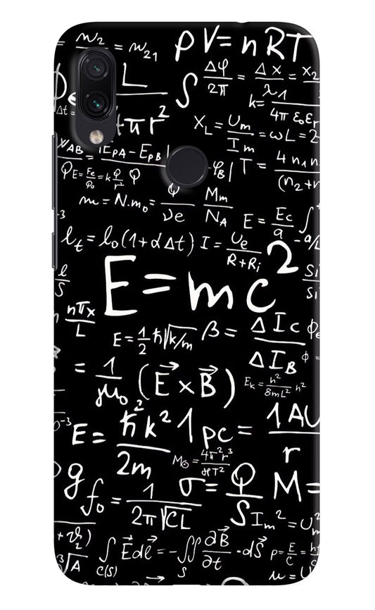 Physics Formula Redmi Note 7/7S/7 Pro Hard Case Back Cover by Casekaro