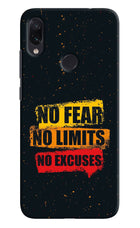 No Fear No Limits No Excuse Redmi Note 7/7S/7 Pro Hard Case Back Cover by Casekaro