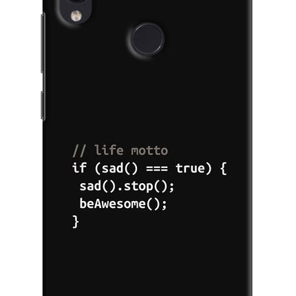 Life Motto Code Redmi Note 7/7S/7 Pro Hard Case Back Cover by Casekaro