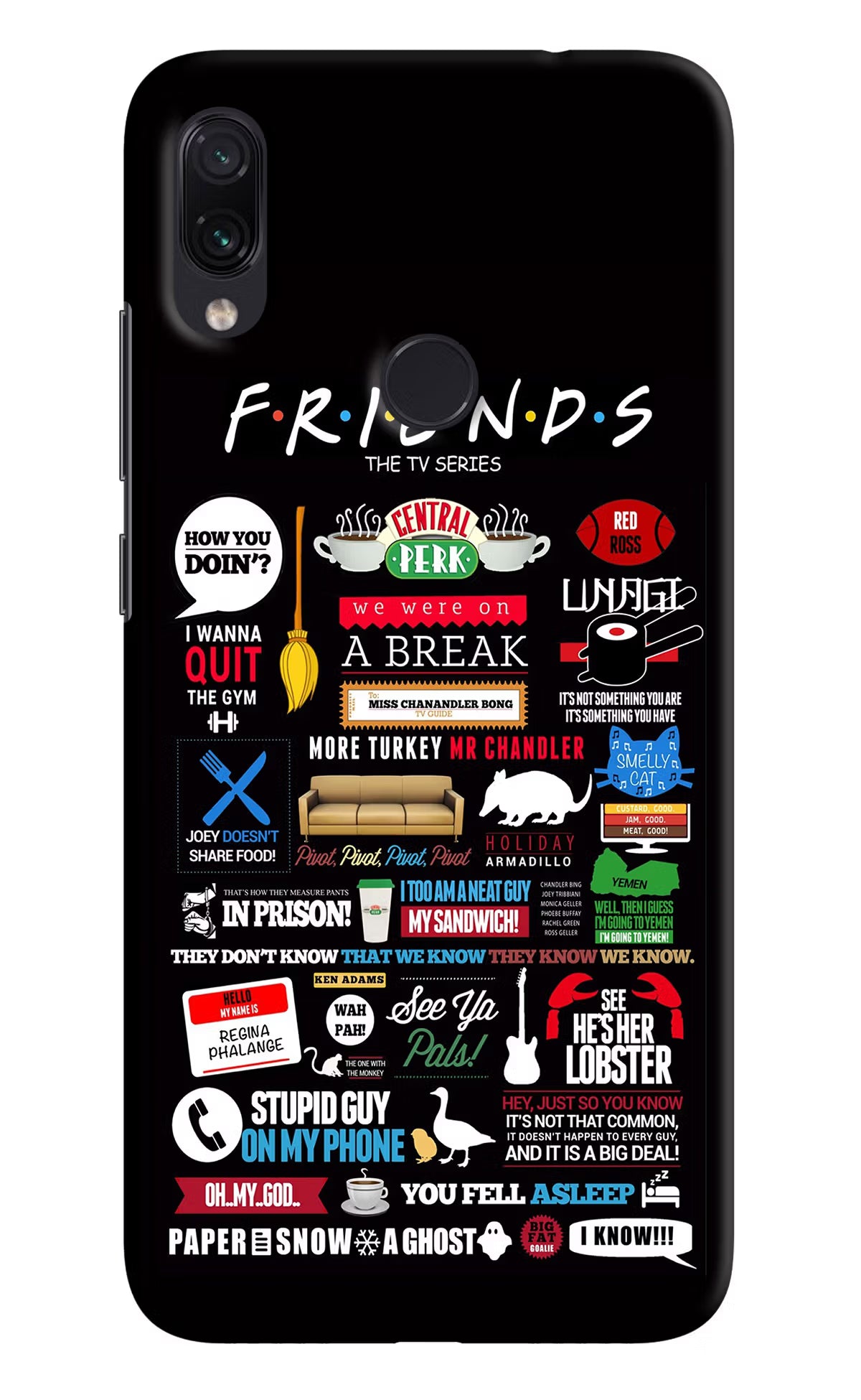 FRIENDS Redmi Note 7/7S/7 Pro Hard Case Back Cover by Casekaro