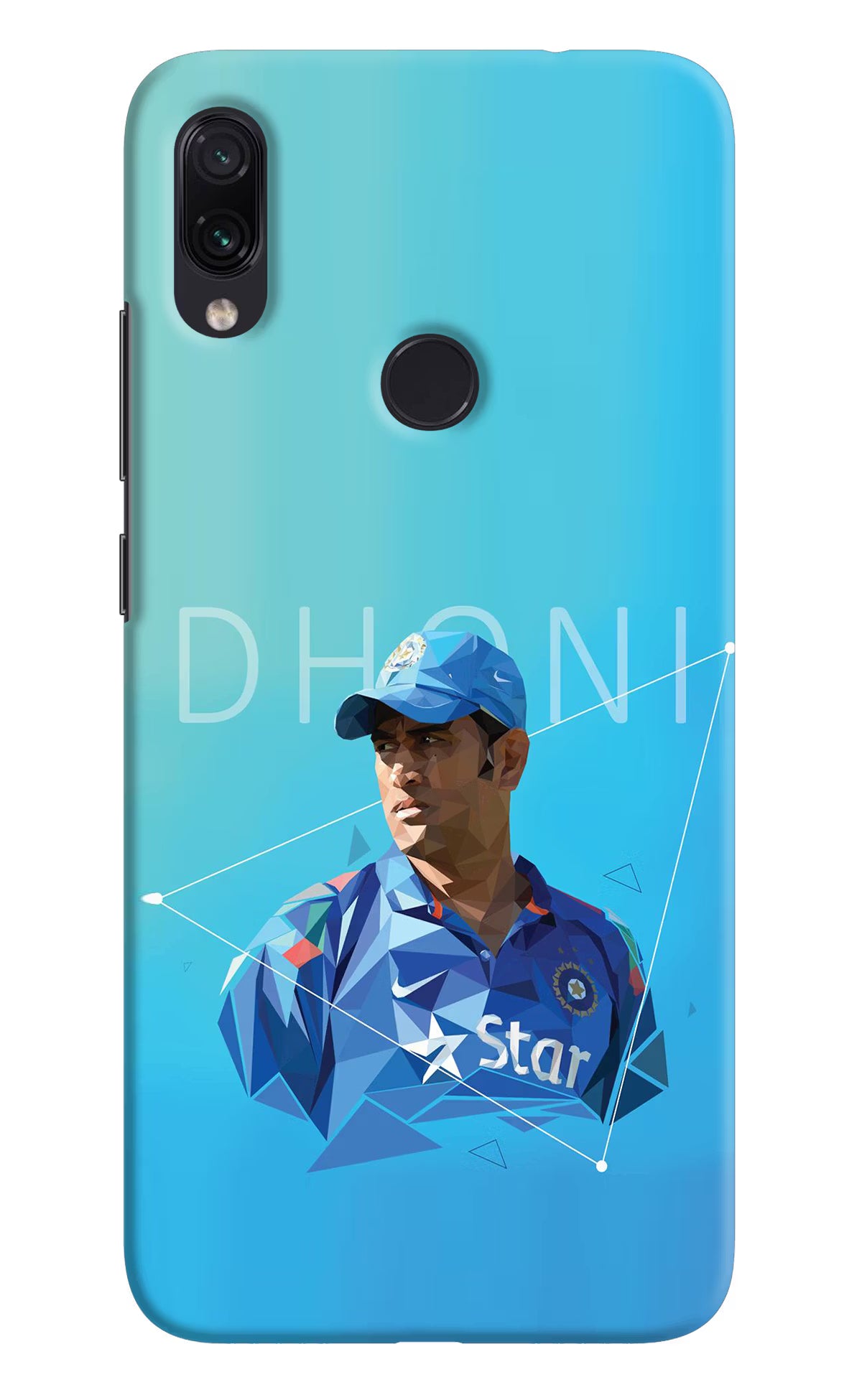 Dhoni Artwork Redmi Note 7/7S/7 Pro Hard Case Back Cover by Casekaro