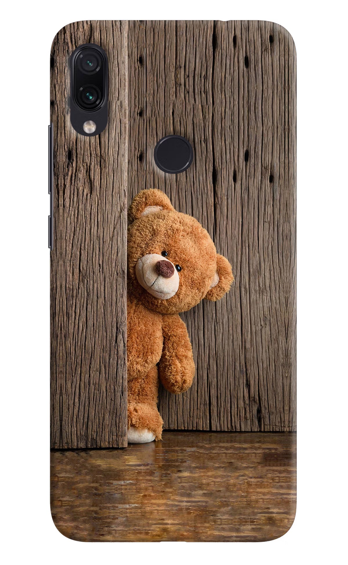 Teddy Wooden Redmi Note 7/7S/7 Pro Hard Case Back Cover by Casekaro