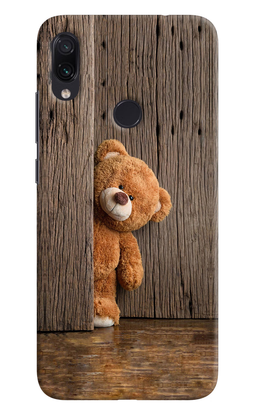 Teddy Wooden Redmi Note 7/7S/7 Pro Back Cover, Hard case