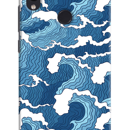 Blue Waves Redmi Note 7/7S/7 Pro Hard Case Back Cover by Casekaro