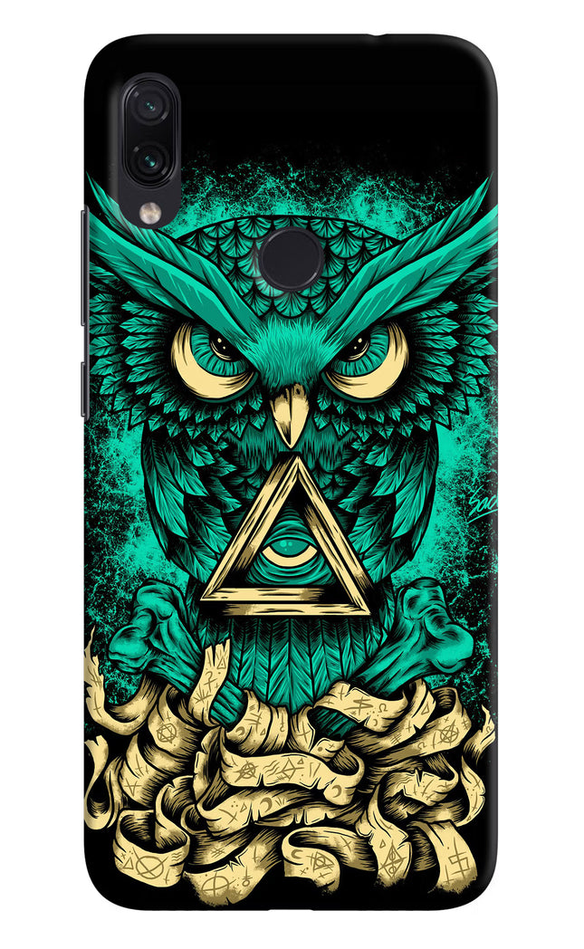 Green Owl Redmi Note 7/7S/7 Pro Hard Case Back Cover by Casekaro