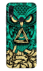 Green Owl Redmi Note 7/7S/7 Pro Hard Case Back Cover by Casekaro