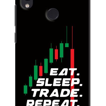 Eat Sleep Trade Repeat Redmi Note 7/7S/7 Pro Hard Case Back Cover by Casekaro