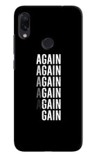 Again Again Gain Redmi Note 7/7S/7 Pro Hard Case Back Cover by Casekaro