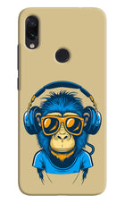 Monkey Headphone Redmi Note 7/7S/7 Pro Hard Case Back Cover by Casekaro