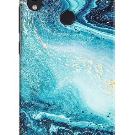 Blue Glitter Marble Redmi Note 7/7S/7 Pro Hard Case Back Cover by Casekaro