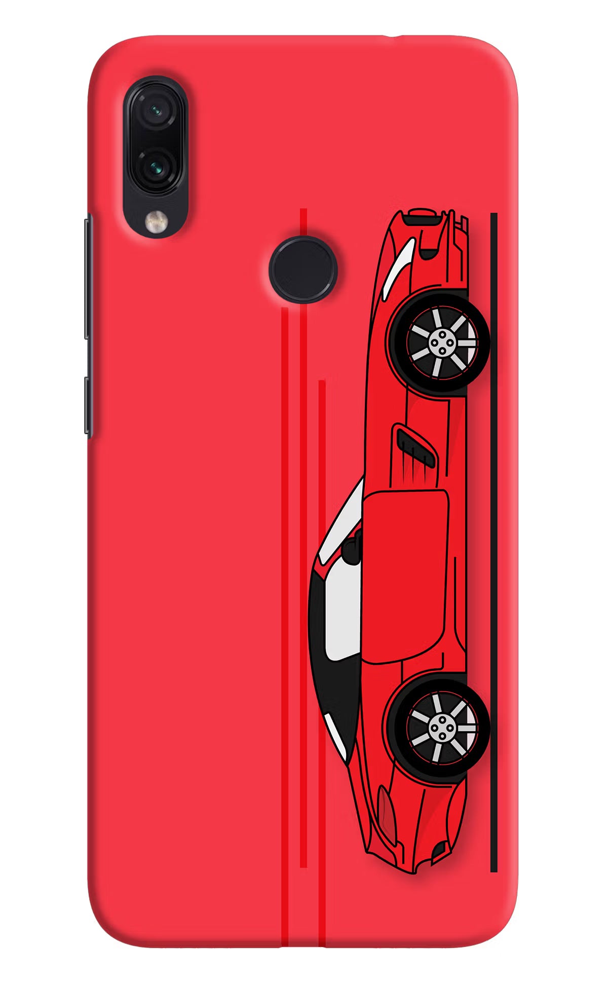 Red Velocity Redmi Note 7/7S/7 Pro Hard Case Back Cover by Casekaro