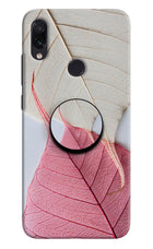 White Pink Leaf Redmi Note 7/7S/7 Pro Pop Case by Casekaro