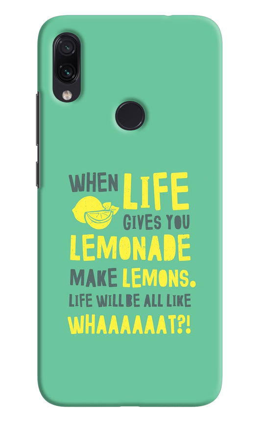 Quote Redmi Note 7 Pro Hard Case Back Cover by Casekaro