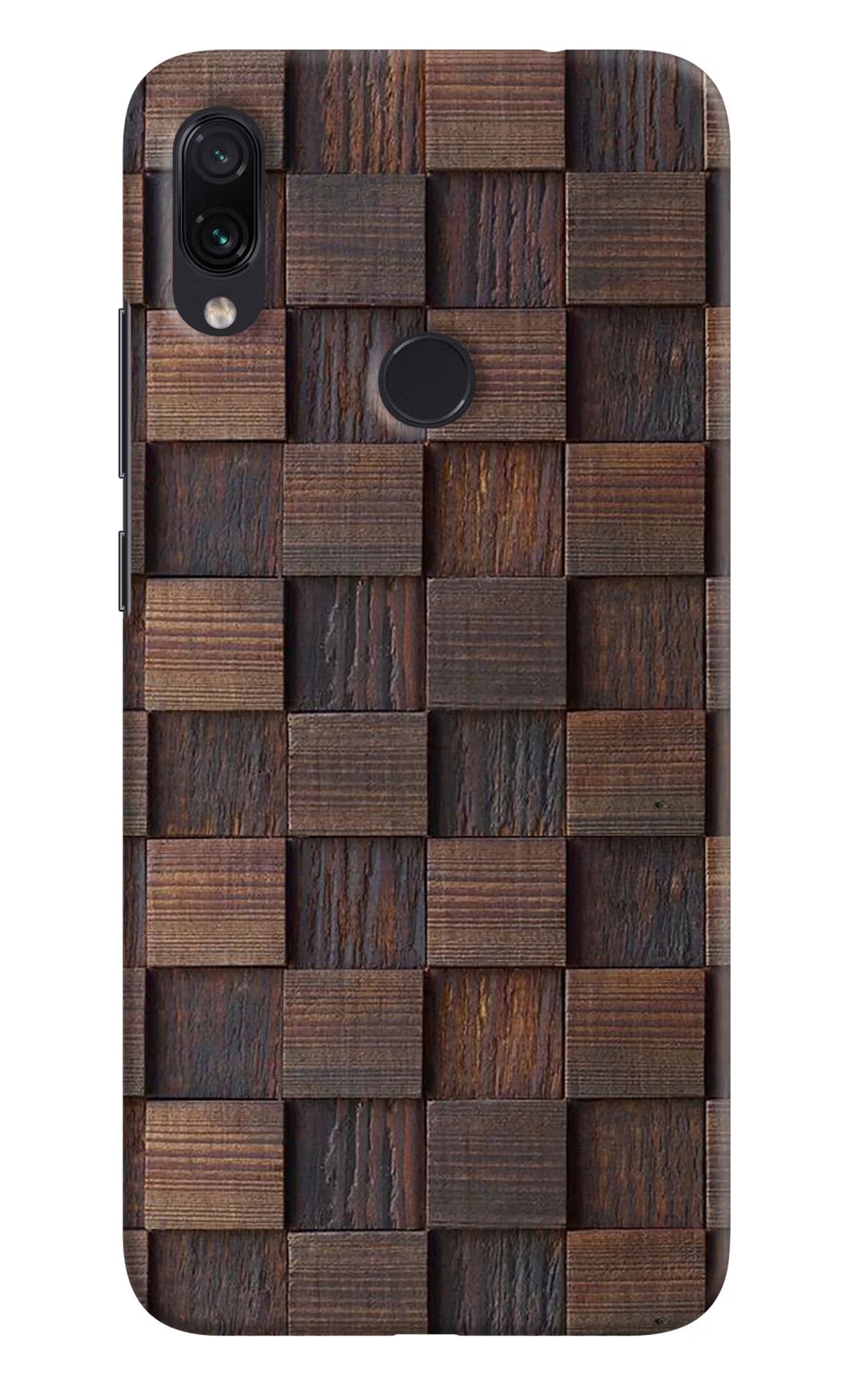 Wooden Cube Design Redmi Note 7 Pro Hard Case Back Cover by Casekaro