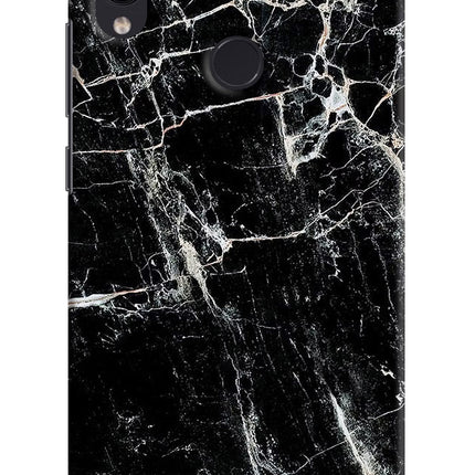Black Marble Texture Redmi Note 7 Pro Hard Case Back Cover by Casekaro