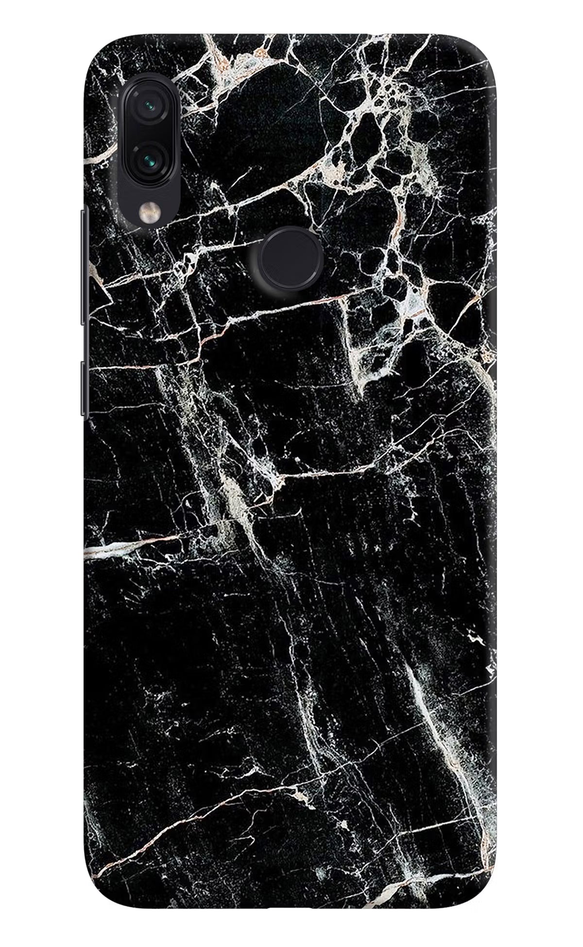 Black Marble Texture Redmi Note 7 Pro Hard Case Back Cover by Casekaro