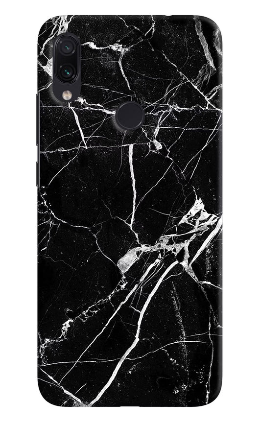 Black Marble Pattern Redmi Note 7 Pro Hard Case Back Cover by Casekaro