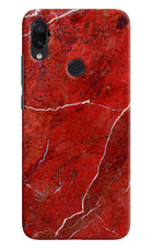 Red Marble Design Redmi Note 7 Pro Hard Case Back Cover by Casekaro
