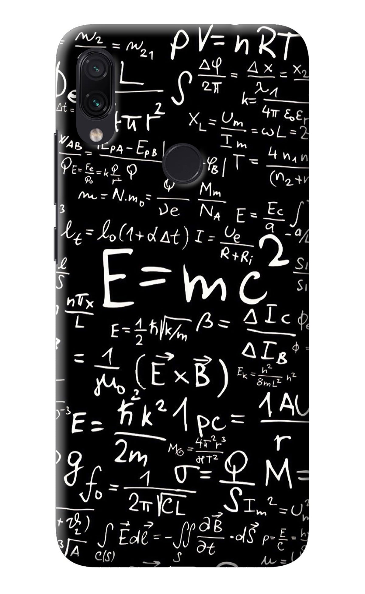 Physics Albert Einstein Formula Redmi Note 7 Pro Back Cover